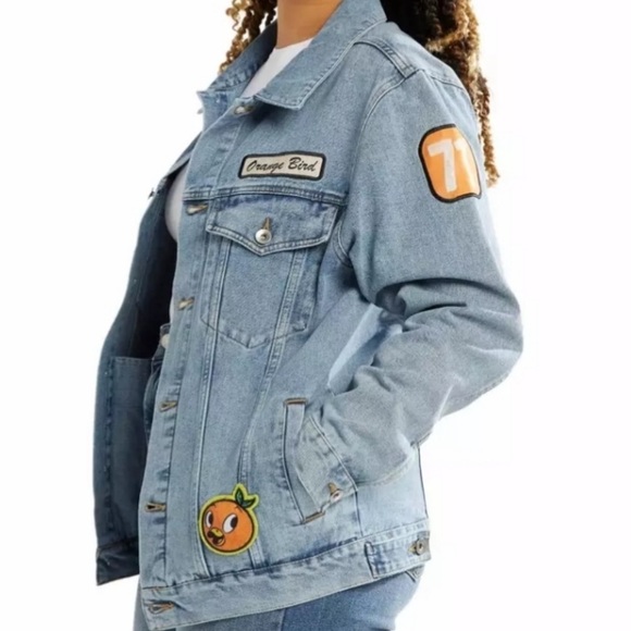 Disney Jackets & Blazers - NWT Walt Disney World Vault Collection 50th Anniversary Orange Bird Denim Jacket